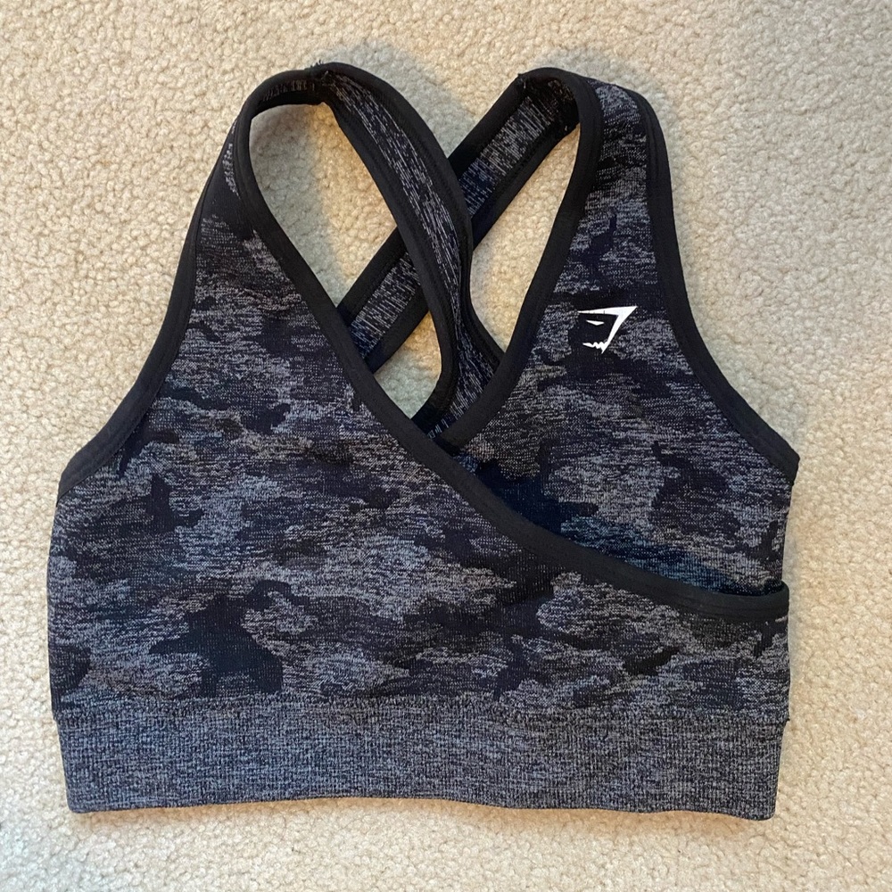 Gymshark adapt seamless camo sports bra